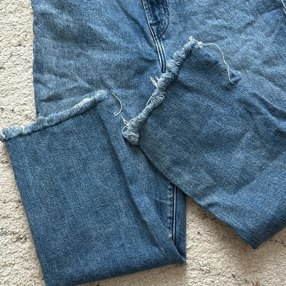 J Brand Blue Jules High Rise Straight Jeans In Sympathy Destruct size 28 - Picture 8 of 10